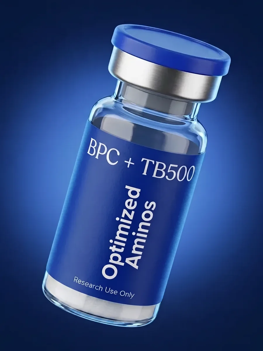 BPC + TB500 research peptide vial — Optimized Aminos