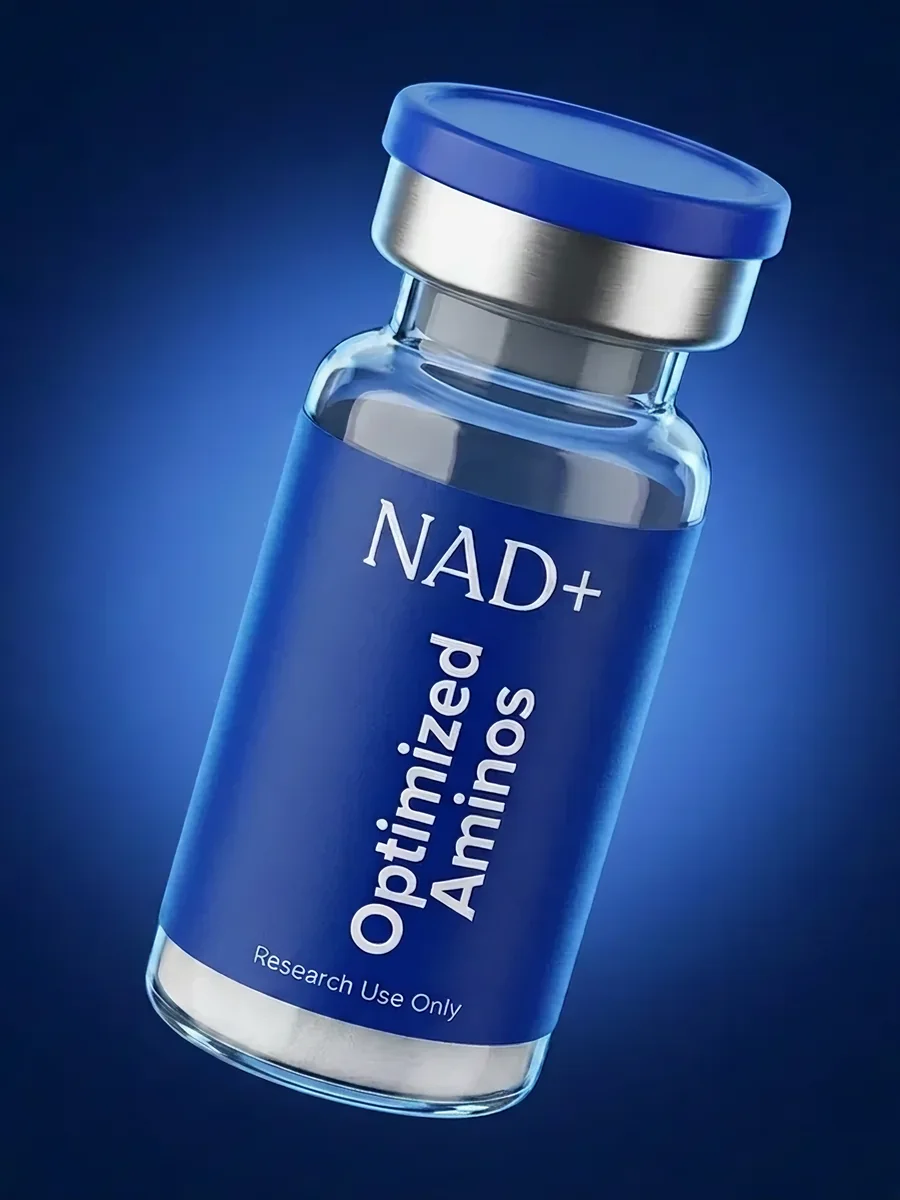 NAD+ research peptide vial — Optimized Aminos